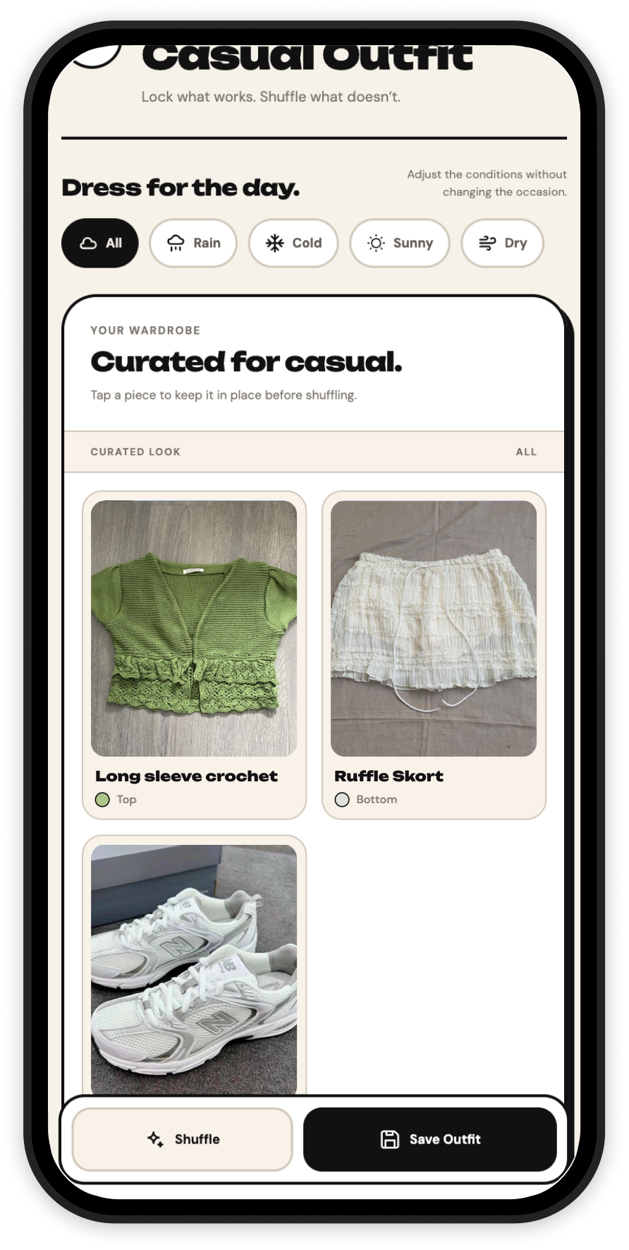 Attire Attire wardrobe interface